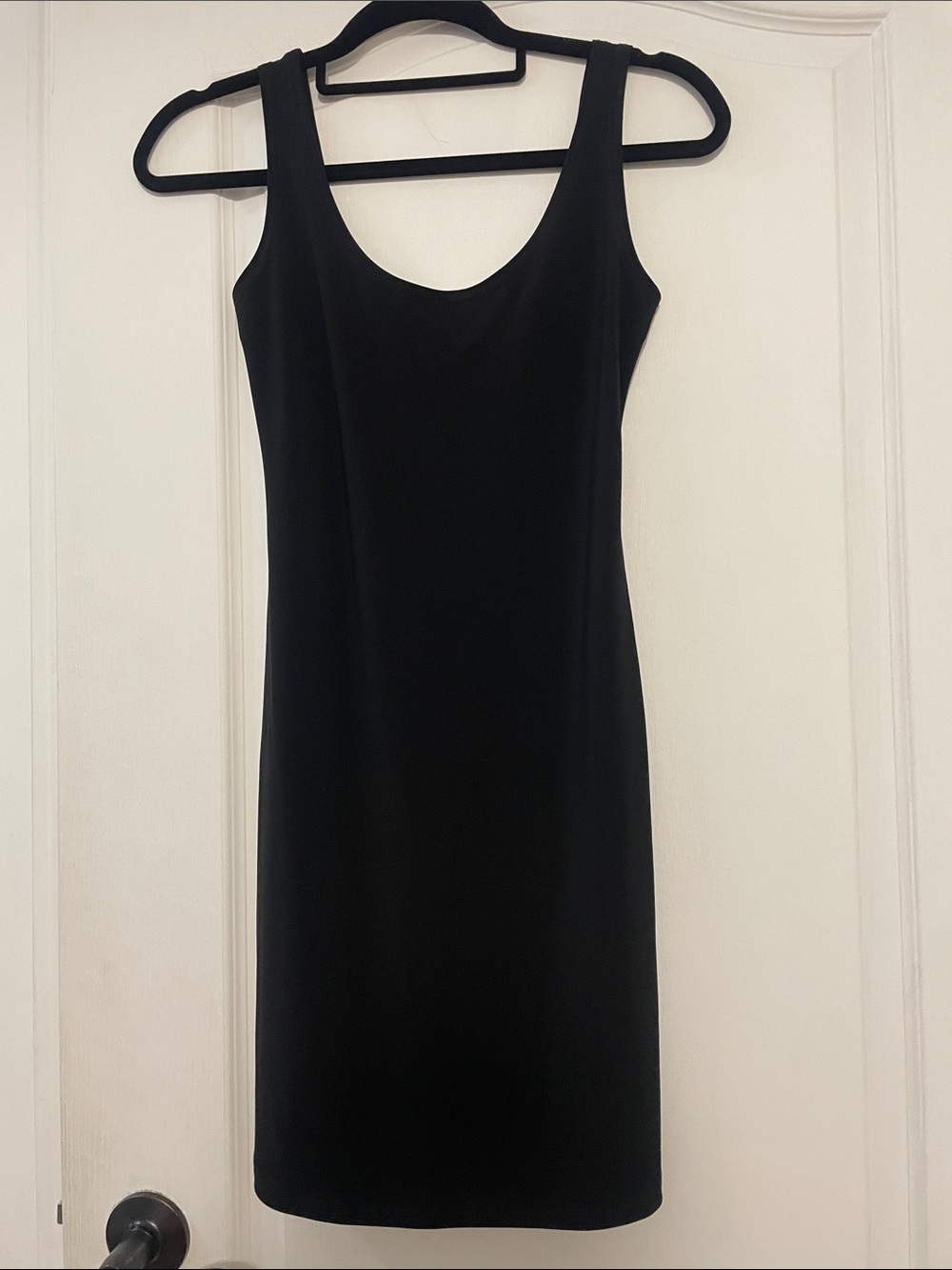 Classic Black Scoop Neck Tank Dress, Size 4